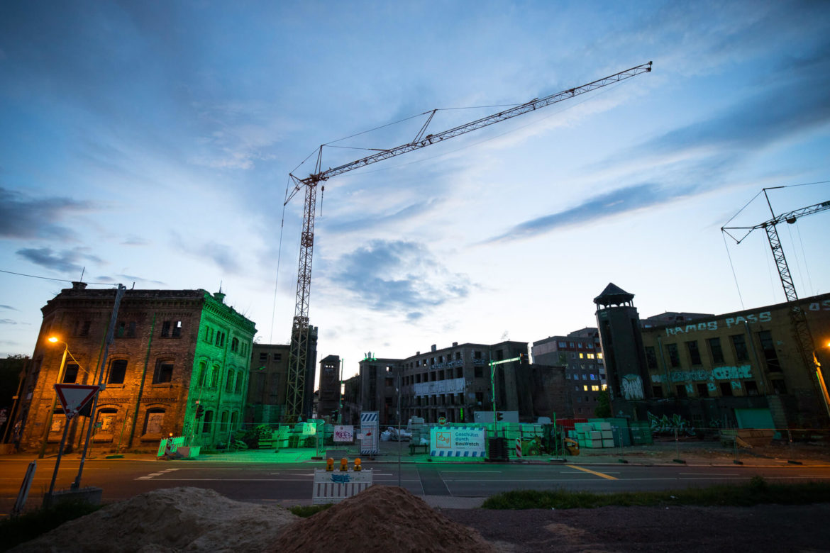 Halle alte Industrie Gebäude