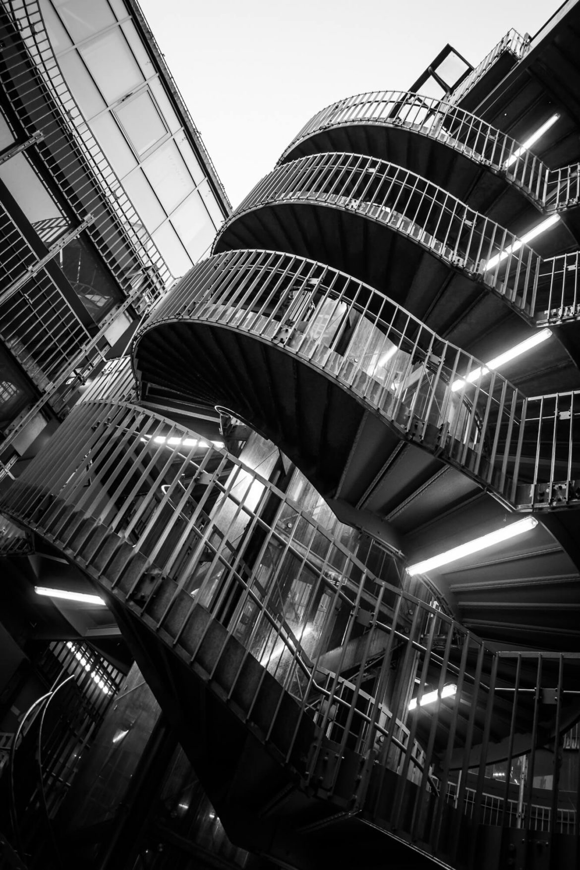 Wendeltreppe in einem Parkhaus